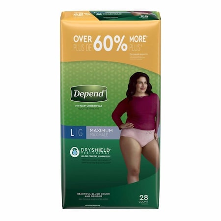 Depend Fresh Protection Female Adult Absorbent Underwear Depend FIT-FLEX Pull On with Tear Away Seams, 28PK 53743